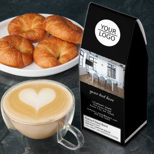 Black Add Logo Text Promotional Company Photo Roasted Coffee