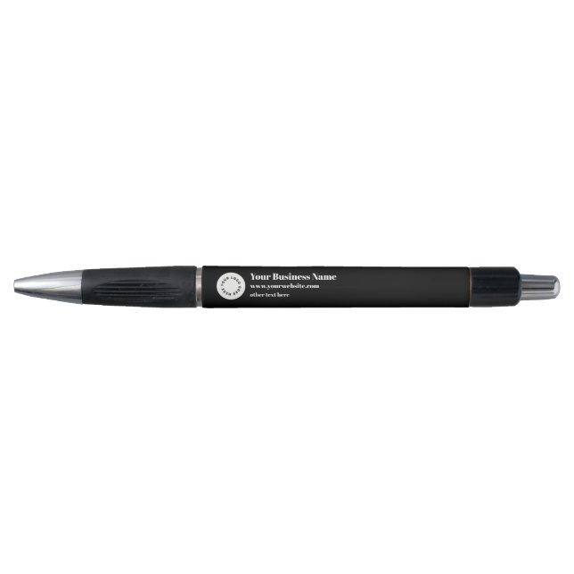 Black Add Your Logo Pen (Front)