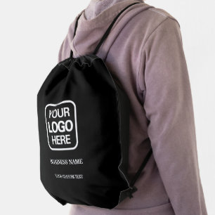 Black     Add Your Logo   Promotional Gift  Drawstring Bag