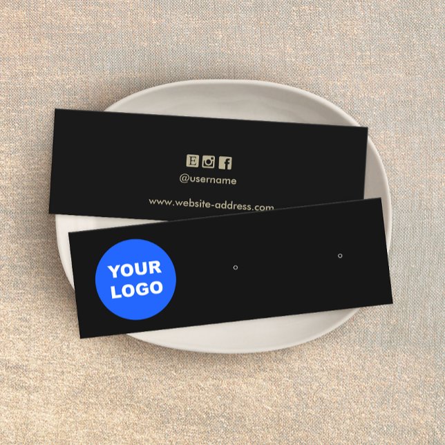 Black Add Your Logo Stud Earring Display Card (Creator Uploaded)