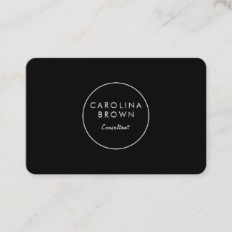 Black Adorable Professional Business Card