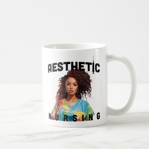 black aesthetic nurse personalized name rn gift coffee mug