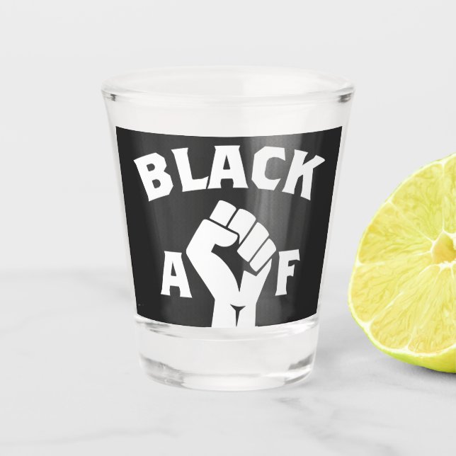 Black AF Fist Shot Glass (Front)