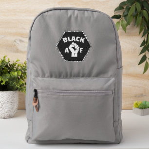 Black AF Fist Word Art Iron On Patch