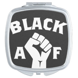 Black AF Protest Fist   Compact Mirror