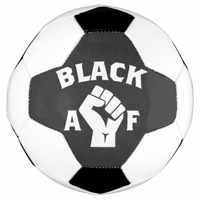 Black AF Protest Fist  Soccer Ball (Front)