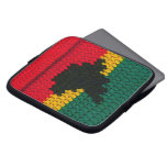 Black Africa Artisan Crochet Print Electronics Bag