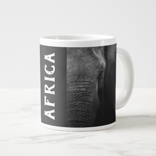 Black Africa Elephant Jumbo 20oz Mug
