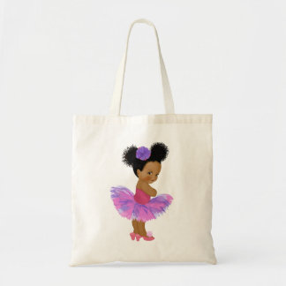 Black African American Baby Girl Tutu Tote Bag