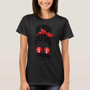 Black African American Cheer Mom Cheerleader Mom M T-Shirt