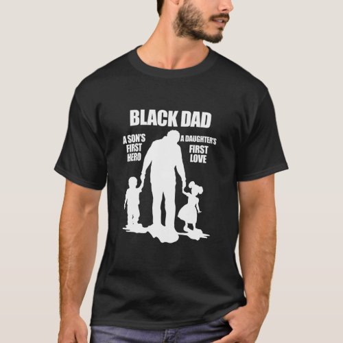 Black African American Fathers Day Afrocentric T_Shirt