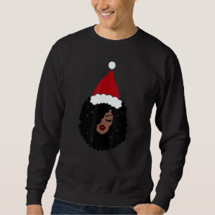 Black African American Santa Apparel Christmas Mel Sweatshirt