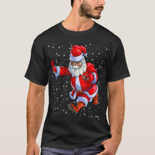 Black African American Santa Claus Football Afro C T-Shirt