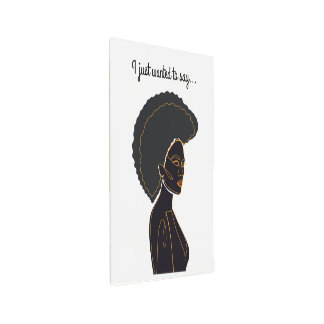 Black African American Woman Metal Wall Art
