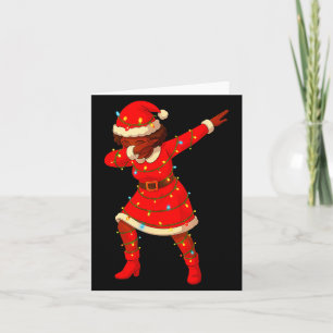 Black African Girl American Melanin Christmas Mrs Card
