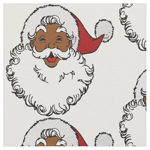 black african santa claus christmas fabric