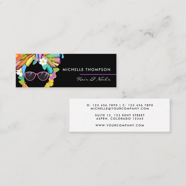Black African Woman Square Business Card (Front/Back)