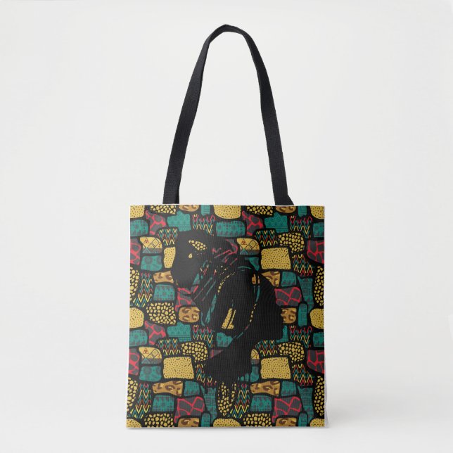 Black African Woman  Tote Bag (Front)