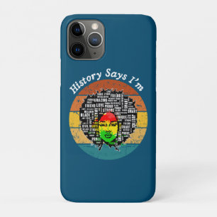 Black Afro Woman Melanin Girl Black History Month iPhone 11 Pro Case
