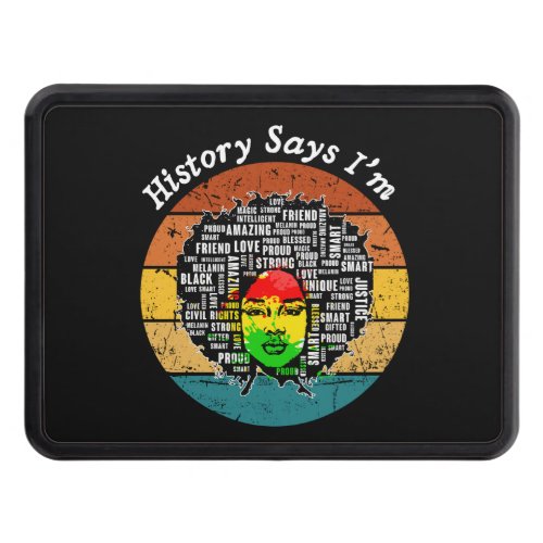 Black Afro Woman Melanin Girl Black History Month Hitch Cover