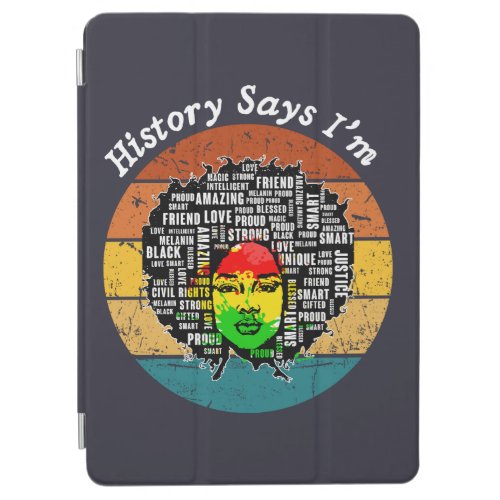 Black Afro Woman Melanin Girl Black History Month iPad Air Cover