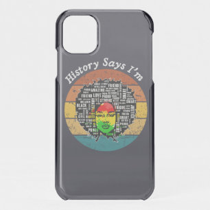 Black Afro Woman Melanin Girl Black History Month iPhone 11 Case