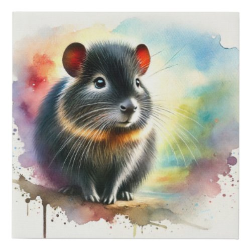 Black Agouti 150624AREF115 _ Watercolor Faux Canvas Print