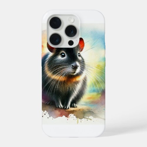 Black Agouti 150624AREF115 _ Watercolor iPhone 15 Pro Case