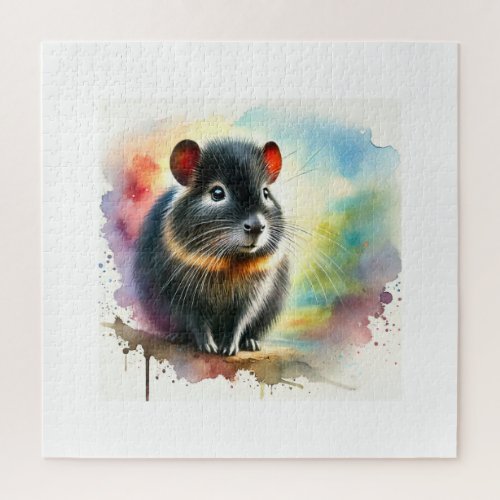 Black Agouti 150624AREF115 _ Watercolor Jigsaw Puzzle