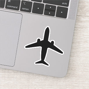 Black aircraft silhouette sticker