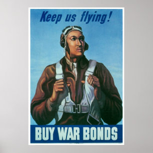 Black Airman Keep Us Flying! Poster
