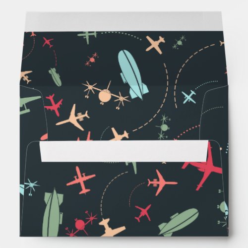 Black Airplane and Aviation Pattern Envelope