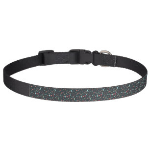 Black Airplane and Aviation Pattern Pet Collar