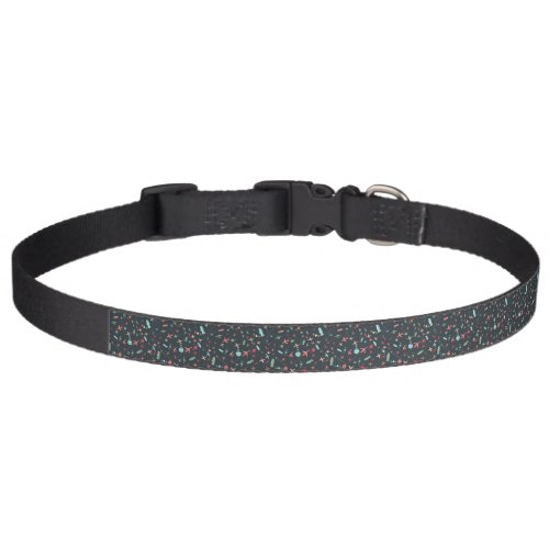 Black Airplane and Aviation Pattern Pet Collar