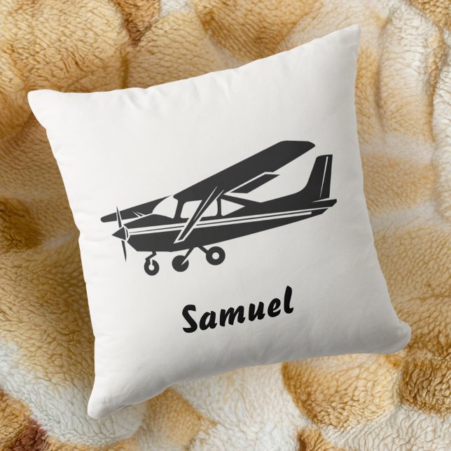 Black Airplane Travel Baby First Birthday,Aviation Throw Pillow (Creator Uploaded)