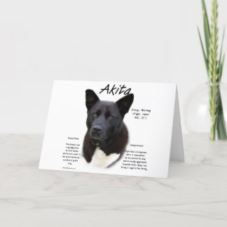 Black Akita History Design Holiday Card