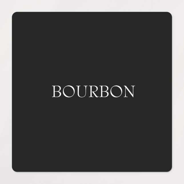 Black Alcohol Custom Labels (Design 1)