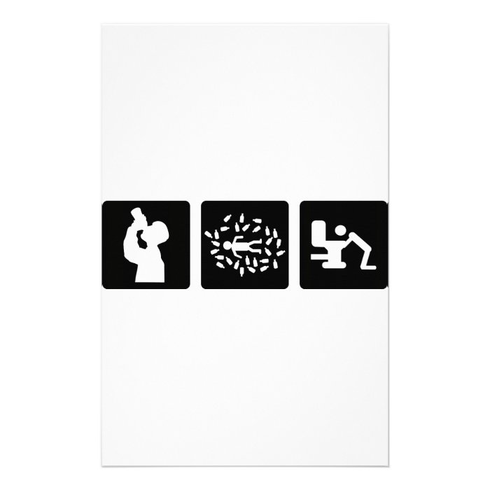 black alcohol picture icon customized stationery