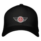 Black all-cap with red embroidered MCR logo