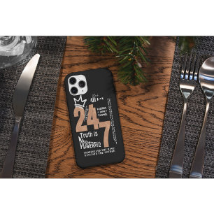 Black All Day 24/7 Slogan Graphic iPhone 15 Case