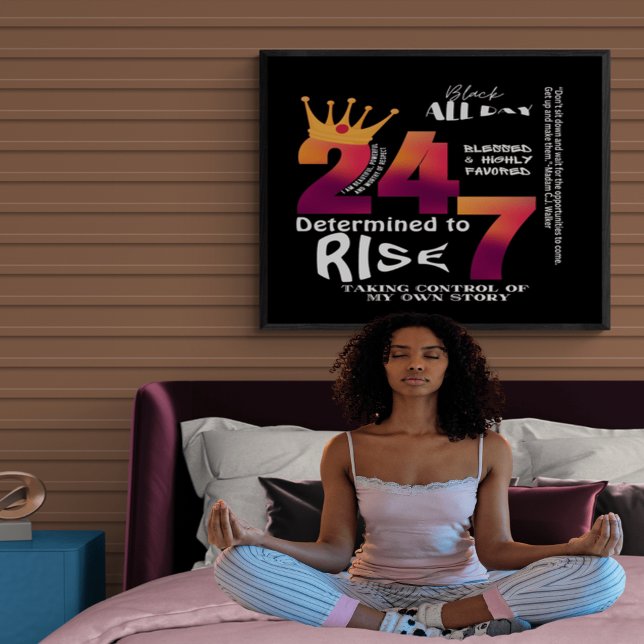 Black All Day 24/7 Slogan Graphic Poster (Creator Uploaded)