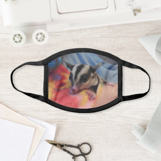 Black All Over Cotton & Poly Blend Facemask Face Mask (Insitu)