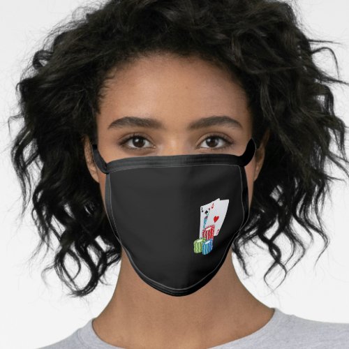 Black All Over Cotton  Poly Blend Facemask Face Mask