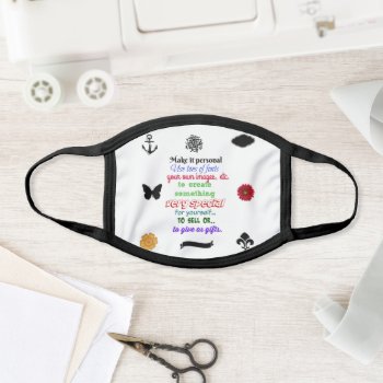 Black All Over Cotton & Poly Blend Facemask Face Mask by Thatsticker at Zazzle