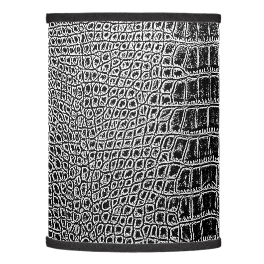 BLACK ALLIGATOR/CROCODILE HIDE LAMP SHADE (Left)