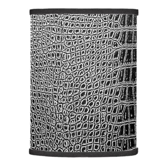 BLACK ALLIGATOR/CROCODILE HIDE LAMP SHADE (Right)