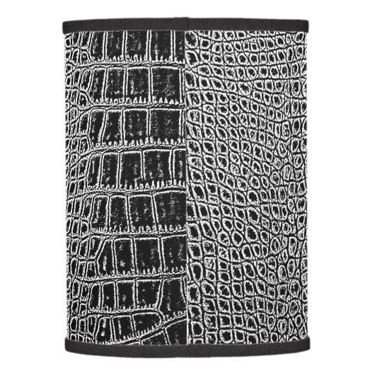 BLACK ALLIGATOR/CROCODILE HIDE LAMP SHADE (Back)