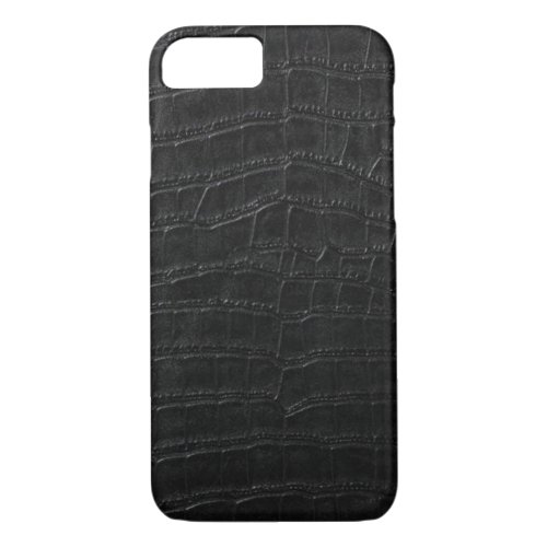 black alligator leather iPhone 87 case