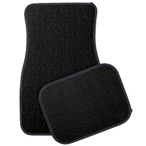 Black Alligator Skin Print Car Floor Mat