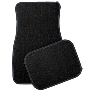 Black Alligator Skin Print Car Floor Mat